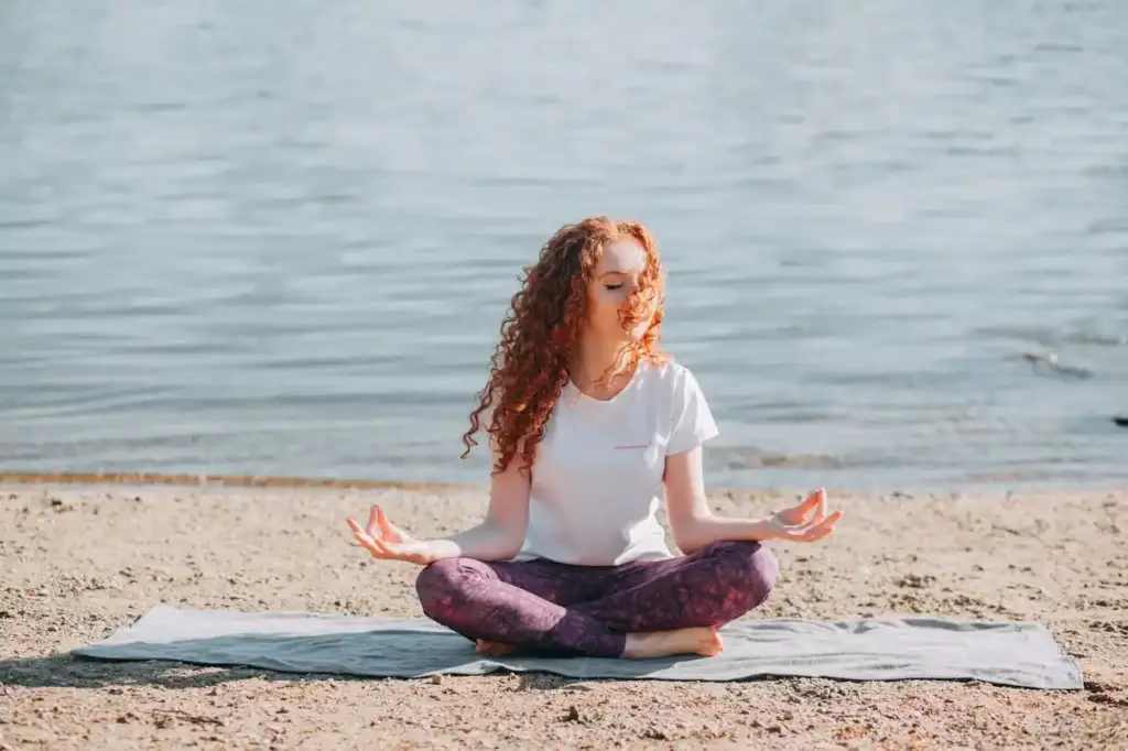 Girl performing a yoga pose